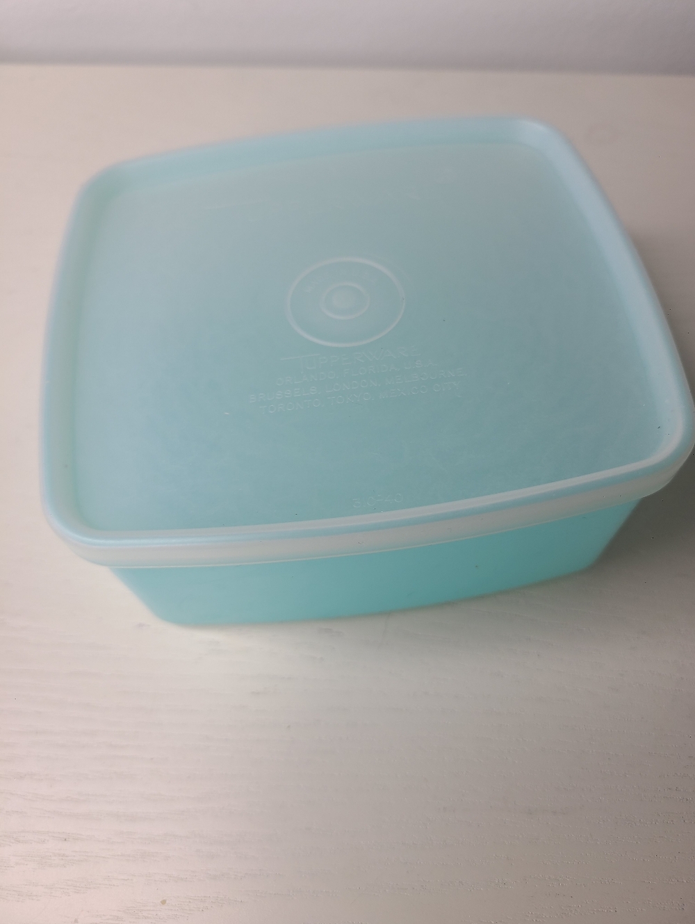 Vintage Tupperware Blue Rectangular Container Retro Kitchen - Picture 4 of 10